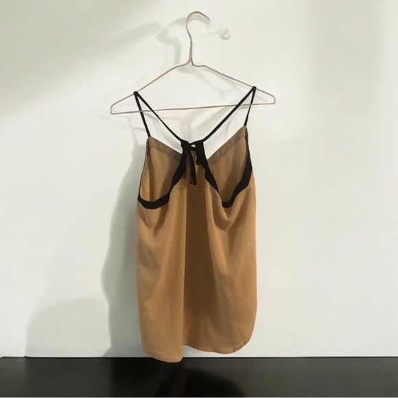 Monk & Lou Womanʻs Tan and Black tank top size Medium.  Spaghetti straps - Picture 2 of 9